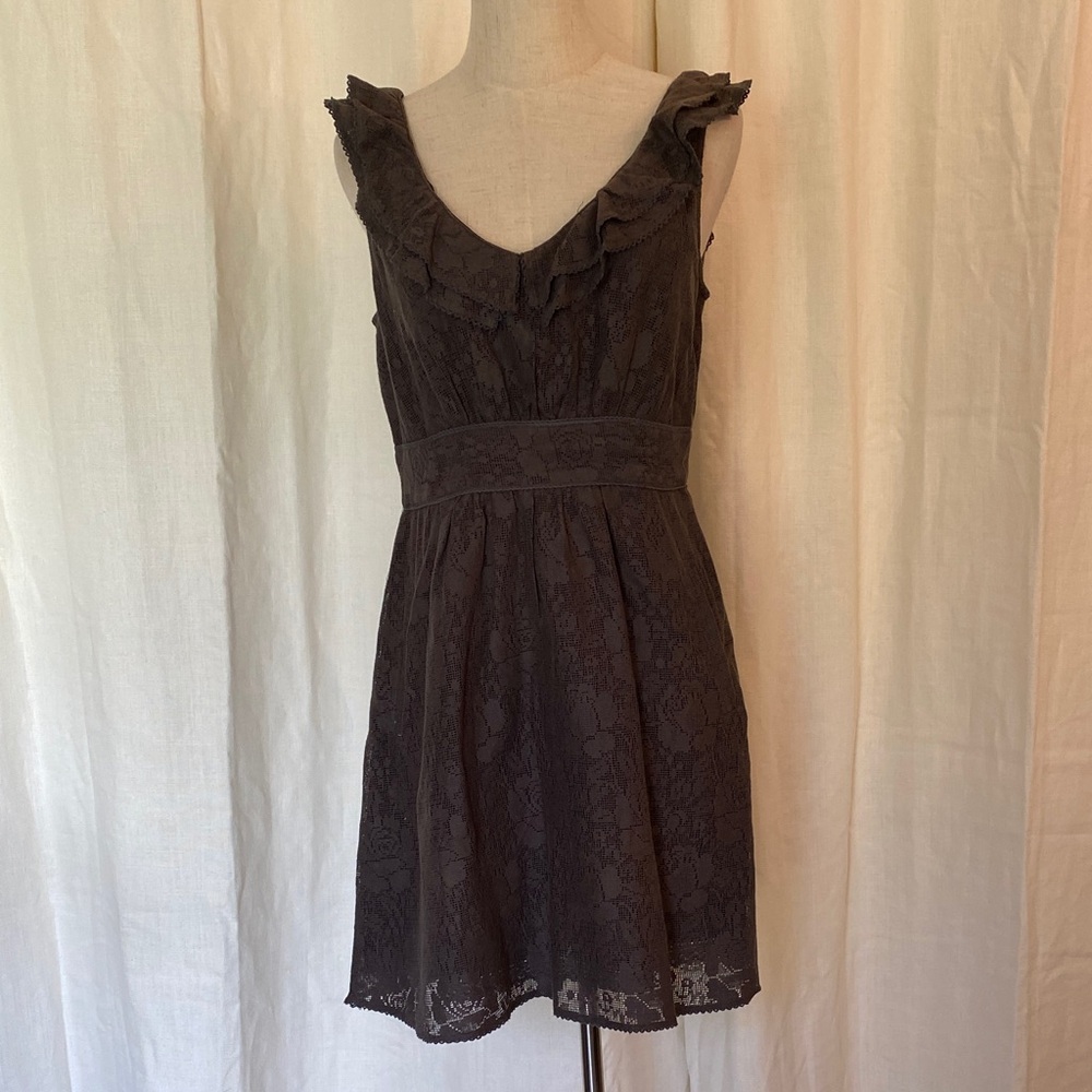 Maeve Dusky Ruffle Lace Dress